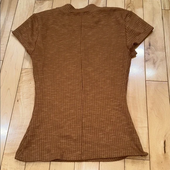 Intimately Free People Brown Ribbed Top - Picture 2 of 8